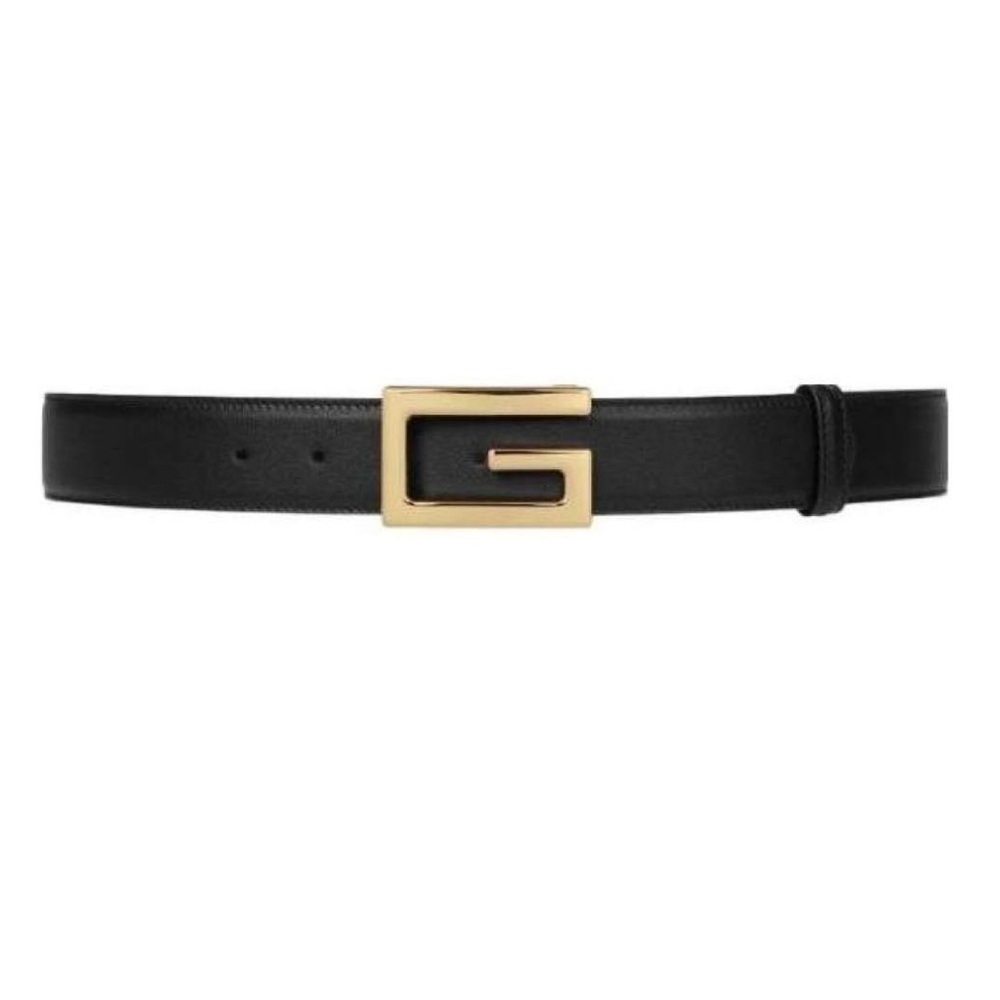 Pre-loved men's Gucci Brown Gold Leather Belt with Signature Buckle - Picture 3 of 7